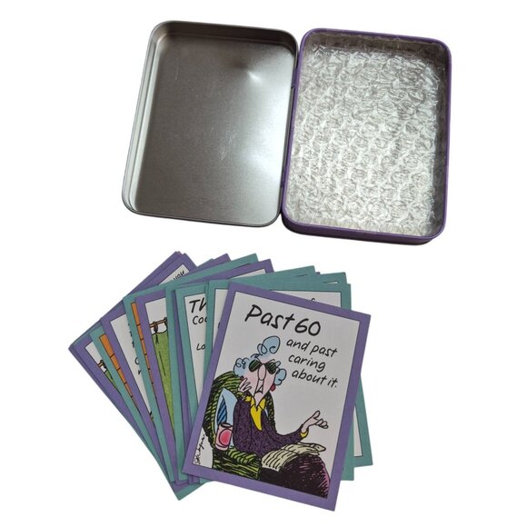 Hallmark Maxines Words To Laugh By Tin Box With 24 Humorous Cards - Picture 4 of 5